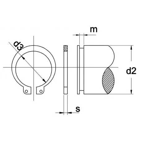 BORGRING 67X2,5MM VOOR AS  75 STUKS