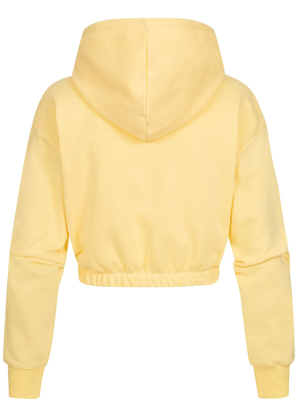 CHAMPION DAMES CROP HOODIE MET LOGOOPDRUK GEEL