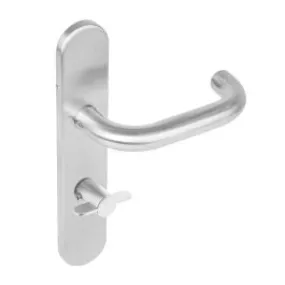INTERSTEEL Deurkruk 1295 Rond op verdekt schild WC78/8 met nokken 7mm RVS EN1906/4