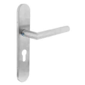 INTERSTEEL Gatdeel rechts 1297 Hoek 90°op verdekt schild profielcilindergat 55mm met nokken 7mm RVS EN1906/4