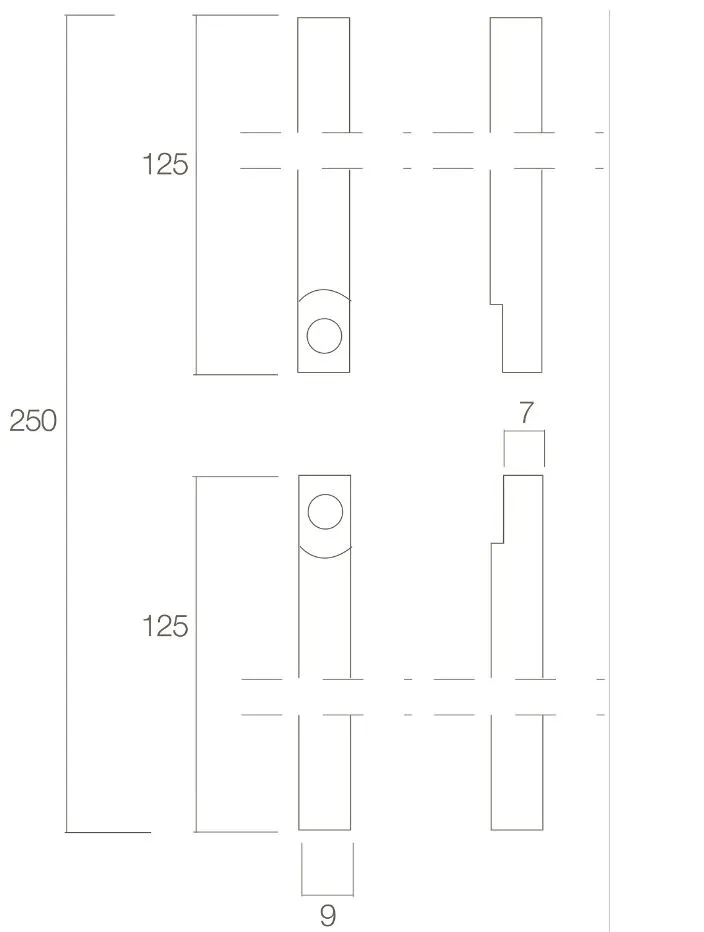 INTERSTEEL SET KRUKESPAGNOLET LINKS TON 222 INCLUSIEF STANGENSET 2X 1250MM NIKKEL/EBBENHOUT