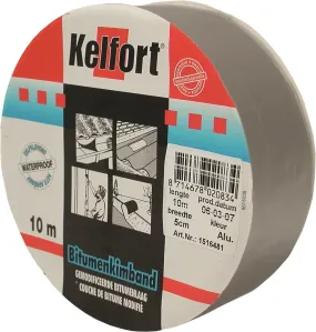 KELFORT BITUMENBAND ALUMINIUM TOPLAAG BREEDTE: 50MM ROL=10MTR