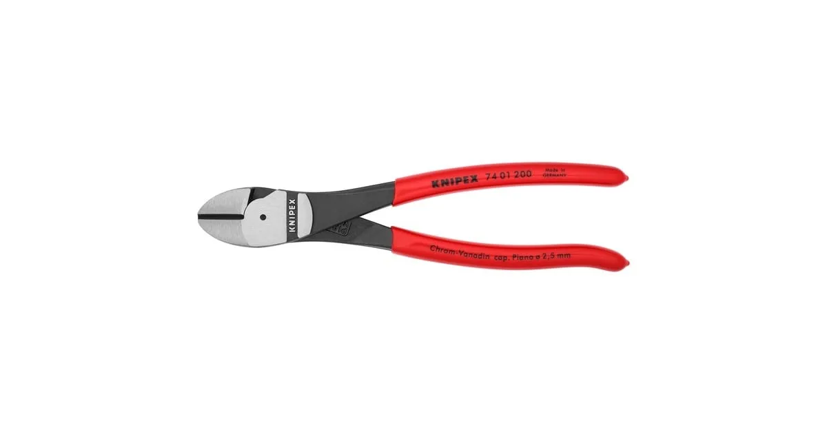 KNIPEX KRACHTZIJSNIJTANG 74 01 200 KNIPTANG (ROOD)