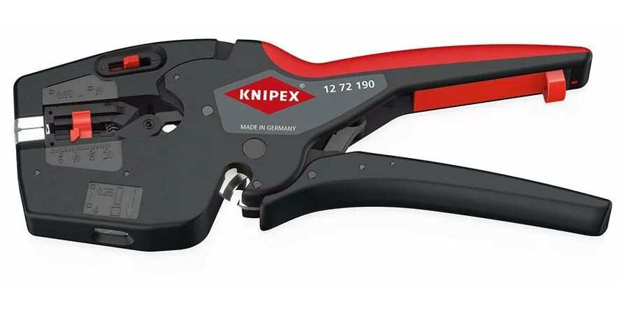KNIPEX NexStrip, multitool voor elektriciens, krimpen en strippen.