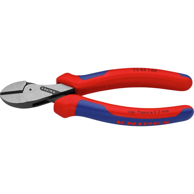 KNIPEX XCUT ZIJKNIPTANG 160MM, GEPOLIJSTE KOP MET TWEECOMPONENTENHANDGREEP
