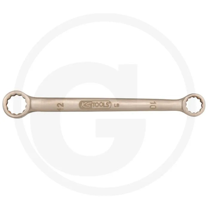KS TOOLS BRONZE DOPPELRINGSCHLüSSEL GERADE 18X19  FLANKTRACTIONPROFIL, FUNKENFREI, KORROSIONSBESTäNDIG