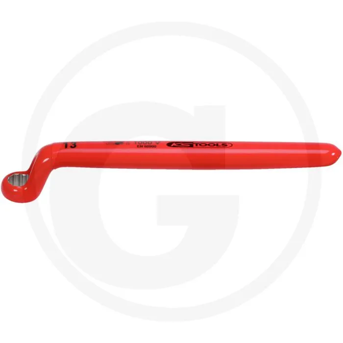 Ks tools geïsoleerde ringsleutel, gebogen, 6 mm, 160mm l