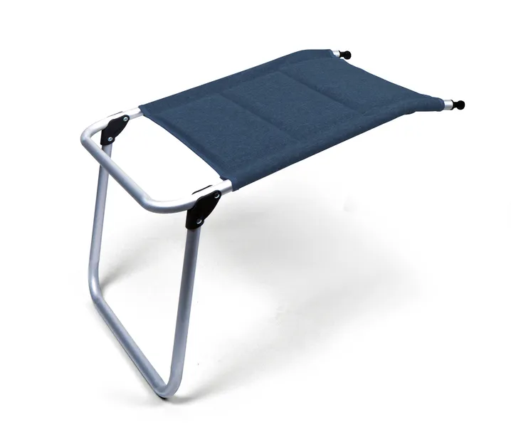 Legsteun MALAGA COMFORT, gestoffeerd, donkerblauw, aluminium frame