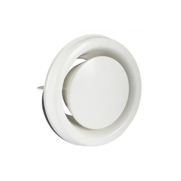 NEDCO AFZUIGVENTIEL Ø 125 MM  STAAL WIT  647.042.00