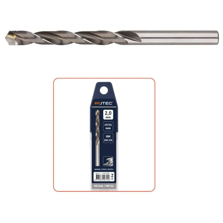 Rotec HM Spiraalboor, DIN338, Type N, Bezet, Ø17,0