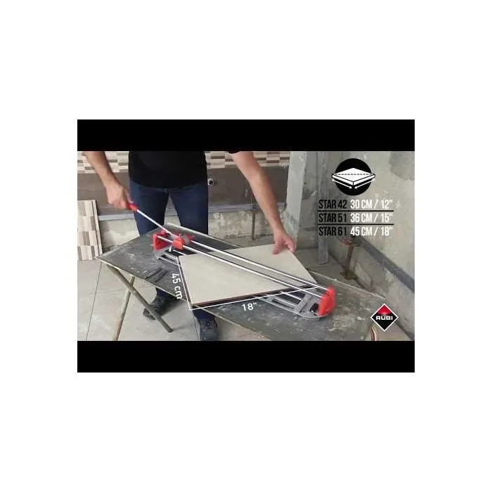 RUBI STAR 42 TEGELSNIJDER MET KOFFER  42 CM