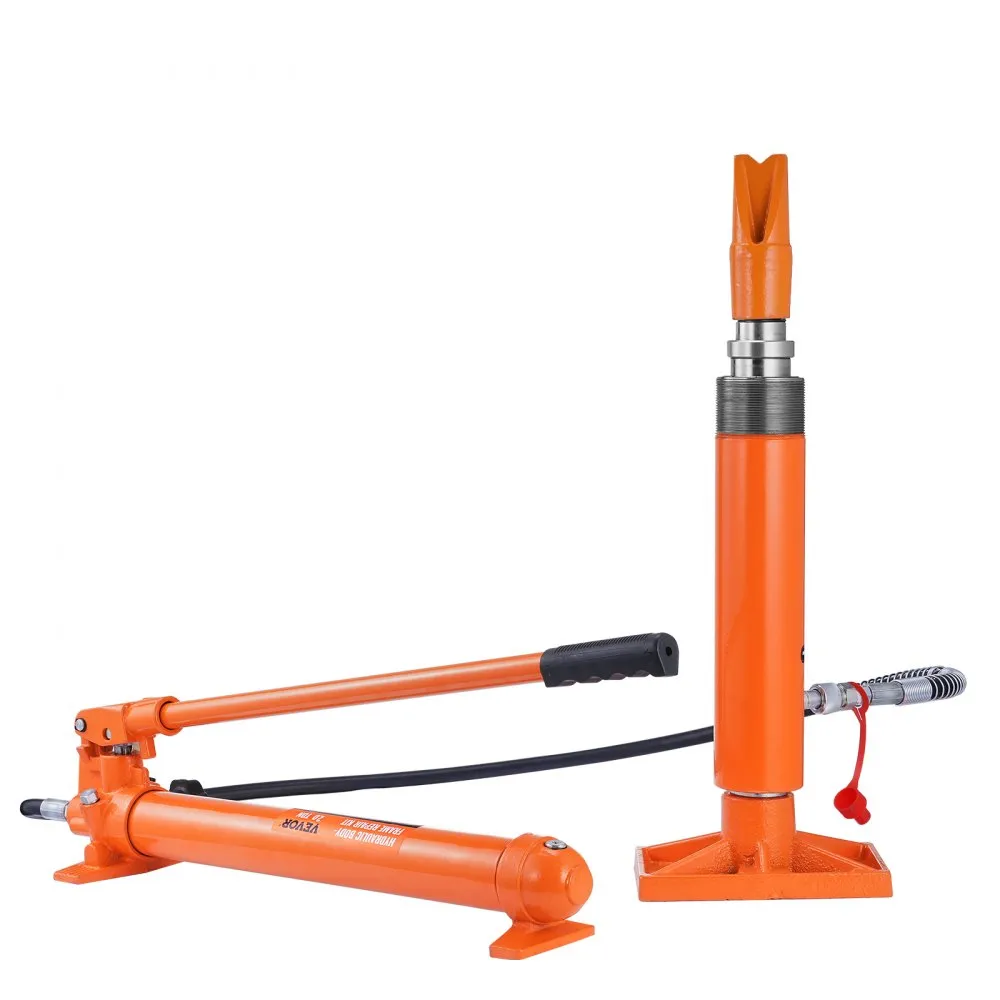 VEVOR hydraulische krik luchtpomp 20T, luchthydraulische krik 145 mm slag rood, inclusief 100/300/500 mm verlengstang, elektrost