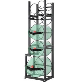 VEVOR koelmiddeltankrek, met 1 x 50 lbs, 2 x 30 lbs en 3 andere kleine flessentanks, cilindertankrek 15,55 x 12,99 x 49,8 inch, 