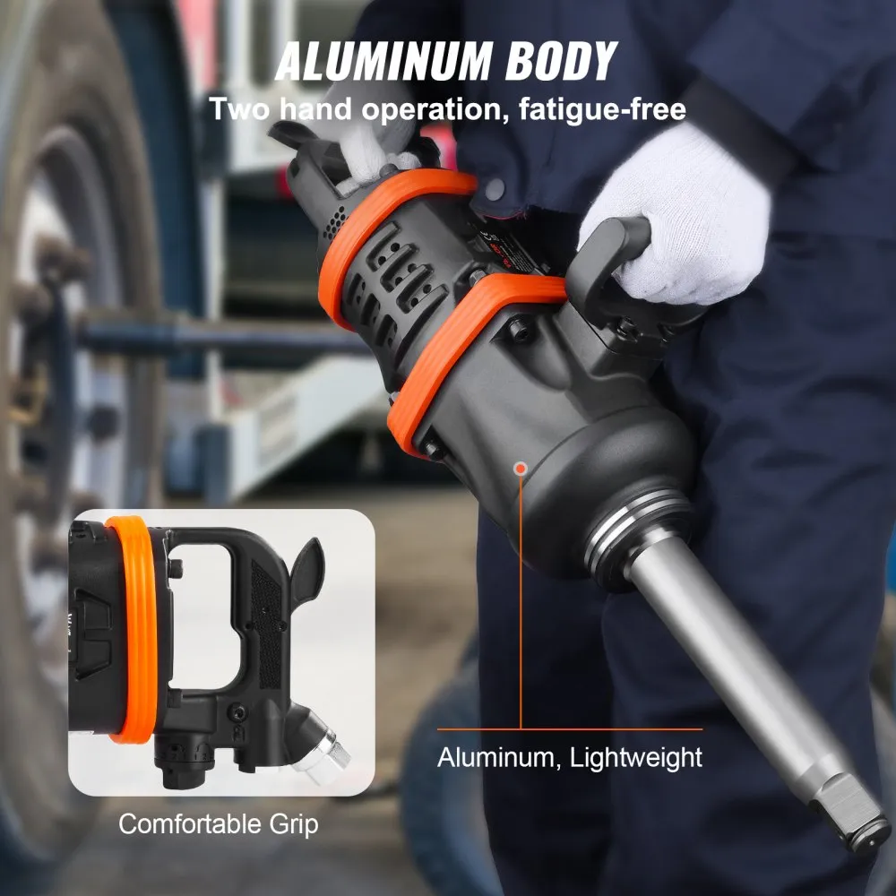 VEVOR LUCHTSLEUTEL 3000 RPM, TOT 5175 FTLBS PNEUMATISCH SLAGPISTOOL MET 8" VERLENGD AAMBEELD VOOR REPARATIE EN ONDERHOUD V