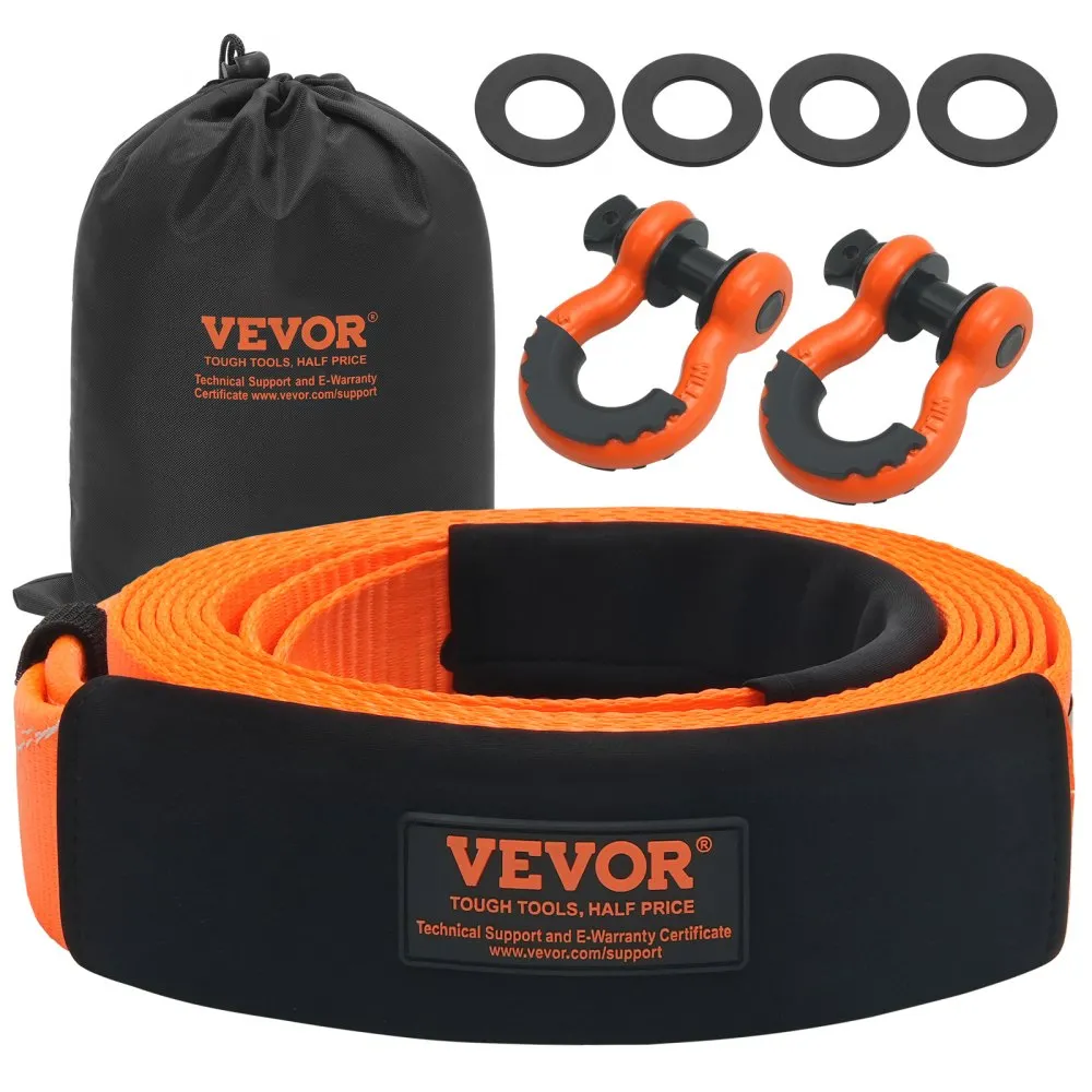 VEVOR SLEEPRIEMHERSTELSET 76,2 MM X 6,1 M (MBS16329 KG) TREE SAVER LIERRIEM DRIEVOUDIG VERSTERKTE LUS EN BESCHERMENDE HOEZEN EN