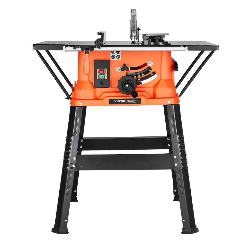 VEVOR Tafelzaag Met Standaard, 1800 W Draagbare Compacte Tafelzaag, 254 MM Zaagblad O.d, 200 MM Max Zaagcapaciteit, 4800 Rpm Zaa