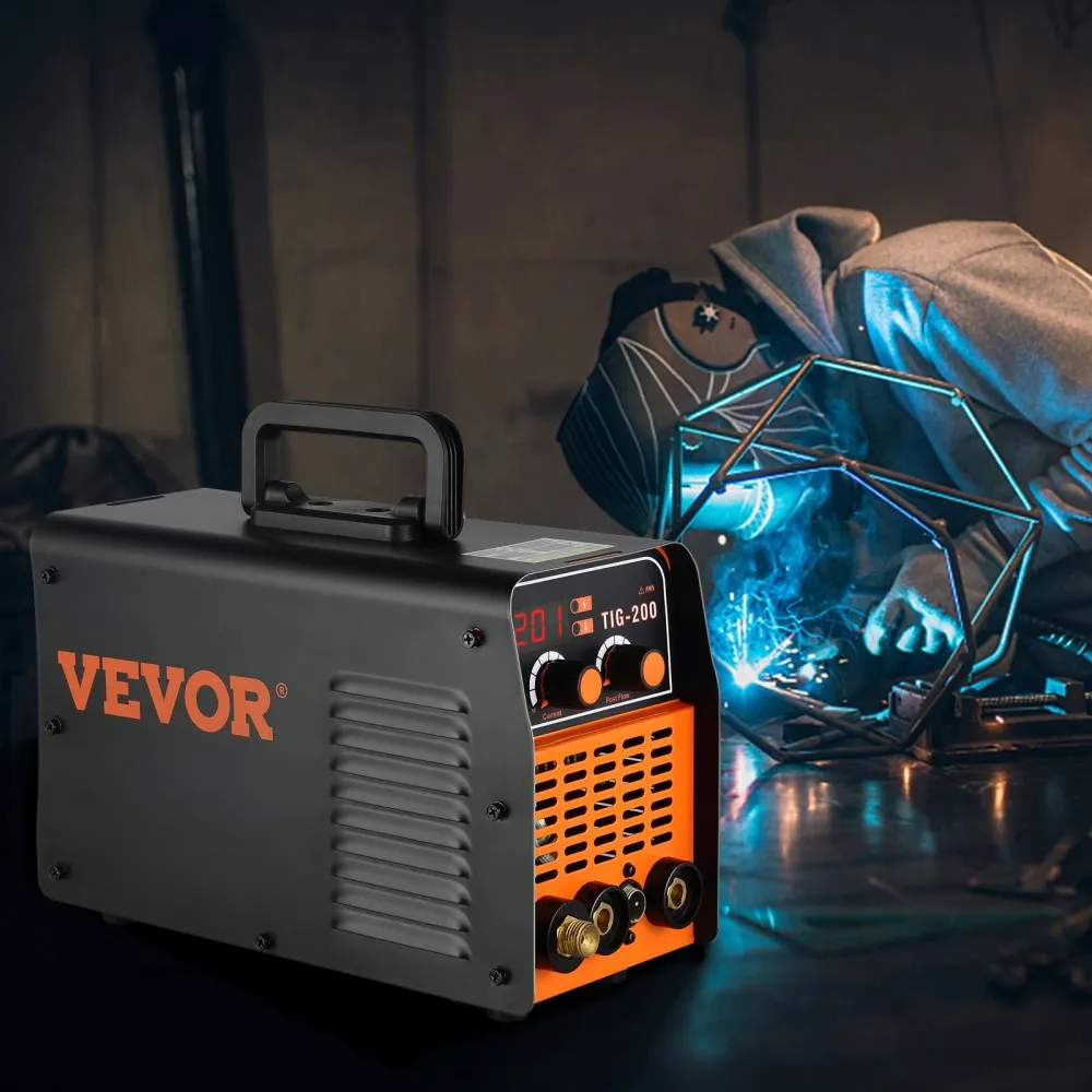 VEVOR TIG200C TIG/MMA ARCCOMBINATIELASMACHINEOMVORMER 20200A 40W 230V LASSER, 13,2 MM TIGELEKTRODEN, 14 MM MMAELEKTRODEN