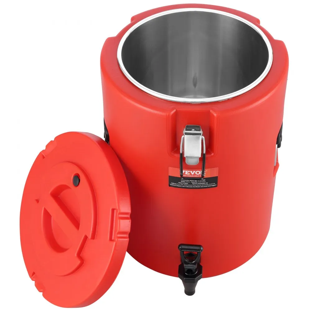 VEVOR WARME EN KOUDE DRANKENDISPENSER DRANKENDISPENSER 17,2 L ROESTVRIJ STAAL WARM EN KOUDWATERFONTEIN GROTE DRANKENDISPENSER M
