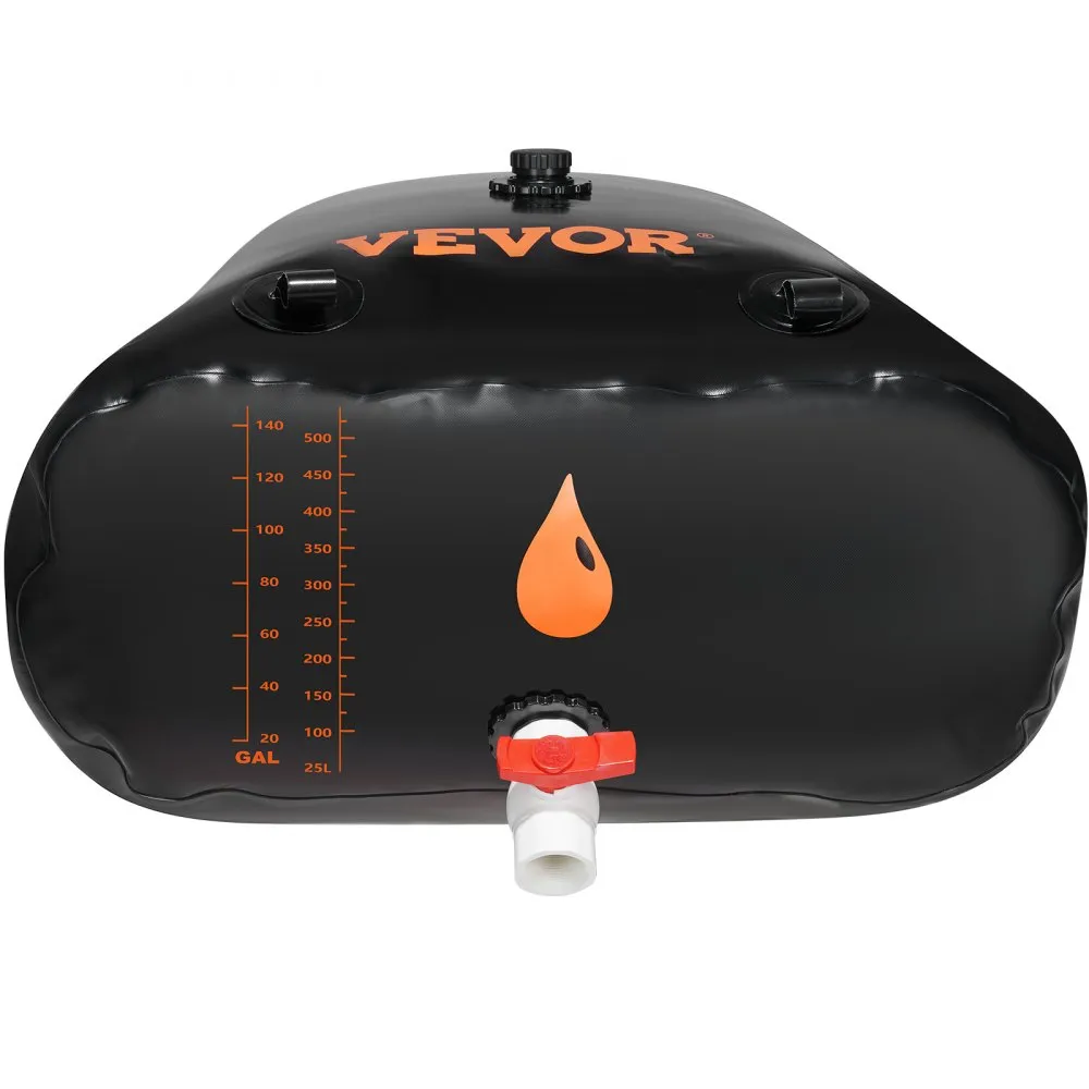 VEVOR WATERZAK 540L OPSLAGCONTAINER PVC 1000D WATERTANK 150X90X40CM MET VOLLEDIGE WATERWATERZAK 30℃~+70℃ ZACHT WATERZAK VOOR TU
