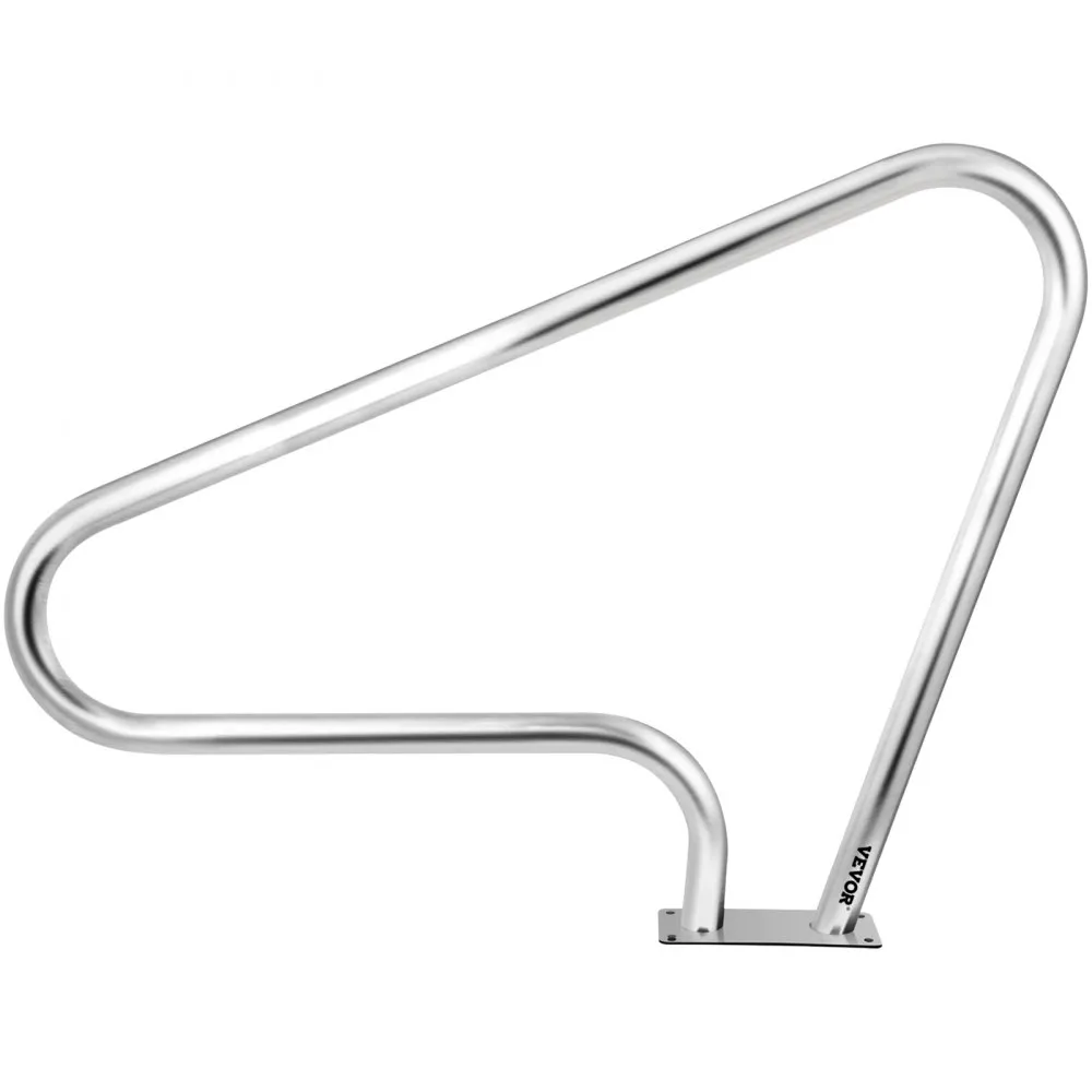 VEVOR Zwembad Roestvrij Stalen Leuningen 121,9x91,5 cm Leuning Afrit 113 kg Rail Zwembad Steunbalk 4,8 cm Buis 2 mm Dik met 1,2 