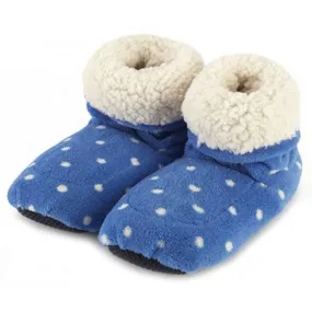 Warmies sloffen, blauw met stippen, M